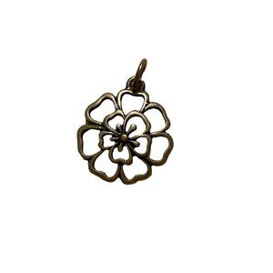 Vintage Brass Floral Pendant Flower Design Antique Style